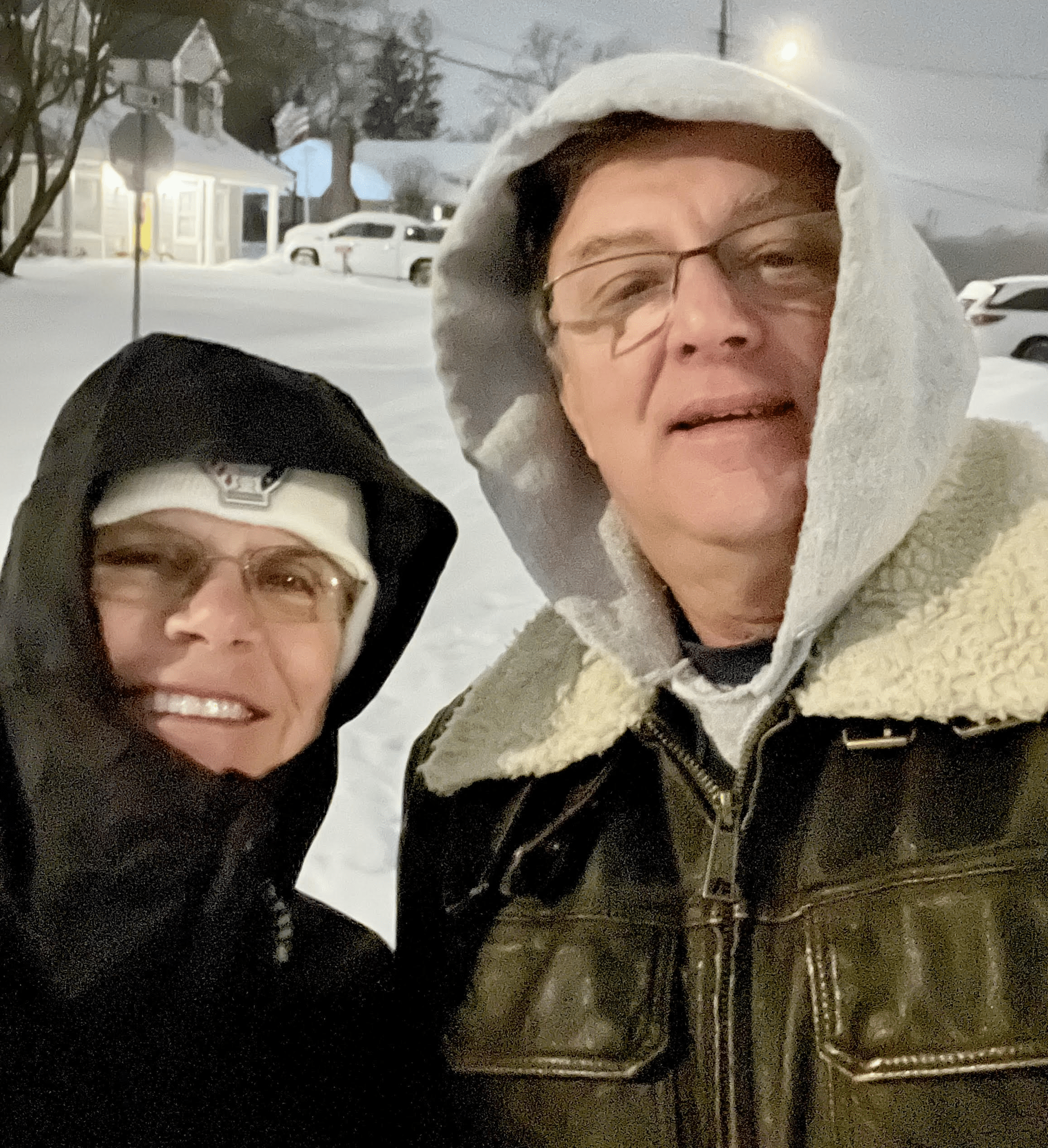 Real TMC clients Brian and Joan in the snow