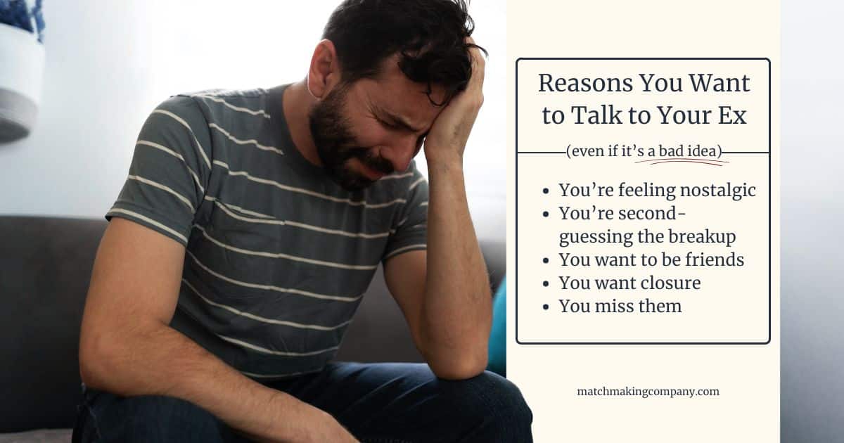 "Why do I want to talk to my ex? It's a bad idea." These are some of the reasons.